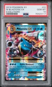 2016 POKEMON XY EVOLUTIONS #22 M BLASTOISE EX PSA 10