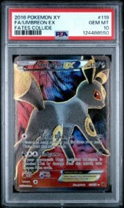 2016 POKEMON XY FATES COLLIDE #119 FULL ART/UMBREON EX PSA 10