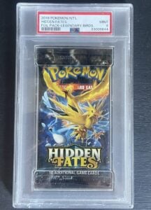 2019 Pokemon Hidden Fates Booster Pack Zapdos Artwork Sealed PSA 9 Mint