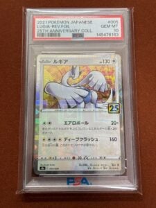 Lugia PSA10 25th Square Mirror Reversible Holo LUGIA