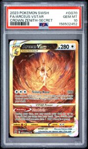 PSA 10 Arceus VSTAR GG70 Crown Zenith Gold Holo Galarian Pokemon Card – Gem Mint