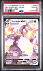 PSA 10 CHARIZARD VMAX SV107 SHINING FATES SHINY VAULT SWORD & SHIELD POKEMON