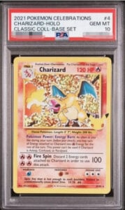 PSA 10 Charizard Celebrations Classic Coll. Holo Base Set Pokémon 4/102 Gem Mint