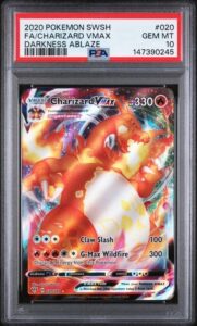 PSA 10 Charizard VMAX 020/189 Pokemon TCG Darkness Ablaze Full Art
