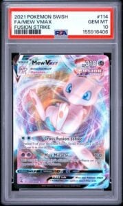 PSA 10 MEW VMAX 114 FUSION STRIKE SWORD & SHIELD POKEMON GEM MINT