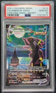 PSA 10 Umbreon VMAX Alt Art 215/203 Evolving Skies SecretRare Moonbreon GEM MINT