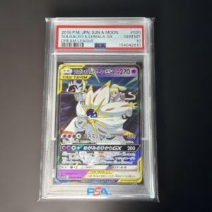 PSA10 Solgaleo Lunala GX RR Sun Moon Dream League