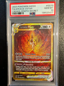 Pokemon 2023 Crown Zenith Galarian Gallery Arceus VSTAR GG70 PSA 10