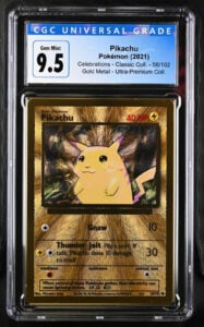 Pokemon Celebrations Pikachu Gold Metal Ultra-Premium Collection CGC 10 #58/102