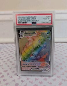Pokemon Evolving Skies Gyarados VMAX 207/203 Rainbow Secret Rare PSA 10 Gem Mint