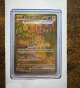 Pokemon Gold Pikachu ex 179/131 Prismatic Evolutions Hyper Rare Full Art