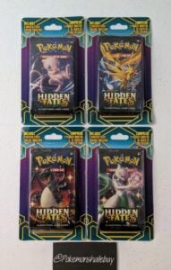 Pokemon Hidden Fates Double Blister Pack Art Set – 8 Booster Packs *NEW/SEALED*