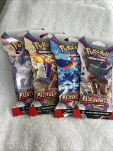 Pokemon Paldea Evolved Booster Packs (x4) – 10 Cards per Pack – SEALED