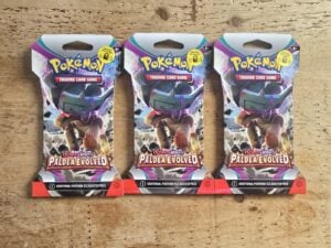 Pokemon Paldea Evolved Sleeved Booster Pack x3
