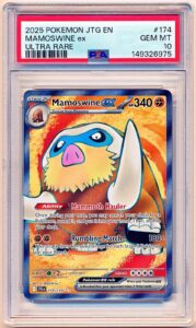 Pokemon Scarlet & Violet JTG EN Mamoswine EX Full Art #174 PSA 10 – POP 217