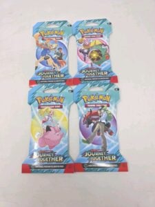 Pokemon Scarlet & Violet Journey Together Sleeved Booster Pack Art Set 4x Sealed