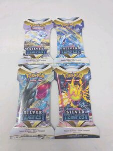 Pokemon Silver Tempest Sleeved Booster Pack Art Set Factory Sealed 4 Packs