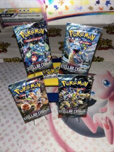 Pokemon * Stellar Crown * SV07 Booster Pack (x4) Art Set – New Sealed English