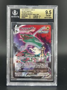 Pokemon Sword And Shield Silver Tempest Rayquaza Vmax TG20/TG30 BGS 9.5 GEM MINT