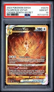 Pokemon Sword & Shield Crown Zenith GG70 Full Art Arceus Vstar Secret PSA 10 GEM