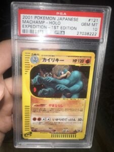 Pokémon TCG Machamp Holo Rare 1st Edition Base Set Swirl Psa 10