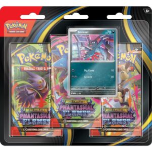 Pokemon TCG Phantasmal Flames Triple Pack Foil Promo Sneasel and Booster