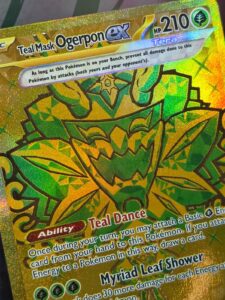 Pokemon TCG Teal Mask Ogerpon ex 177 GOLD Full Art SV06 Prismatic Evolutions NM