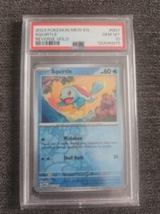 Squirtle 2023 Mew EN Reverse Holo #007 PSA Gem Mint 10