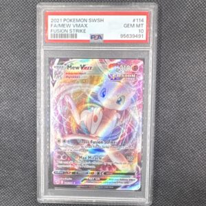 The Pokémon Company 2021 Mew VMAX 114/264 Fusion Strike FA Holo PSA 10 EN