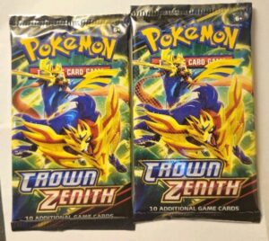 Two Crown Zenith Booster Pack Sealed New Mint Sword and Shield
