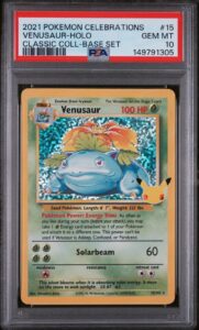 Venusaur Holo PSA 10 Pokemon Celebrations Classic Collection 15/102
