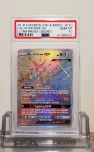 2018 PSA 10 Xurkitree GX FA FullArt Rainbow Secret Rare 160 Pokemon Ultra Prism