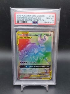 2019 Solgaleo & Lunala GX 254/236 Cosmic Eclipse Rainbow PSA 10 Pokemon TCG