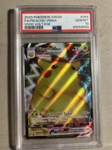 2020 Pokemon Sword & Shield Vivid Voltage Full Art Pikachu VMAX #44 PSA 10