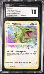 2020 Rayquaza 138/185 Vivid Voltage Pokemon Card Amazing Rare holo psa CGC 10