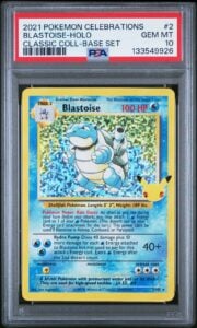 2021 POKEMON CELEBRATIONS CLASSIC COLLECTION #2 BLASTOISE-HOLO PSA 10