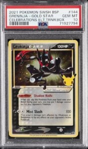 2021 POKEMON SWSH BLACK STAR PROMO #144 GRENINJA-GOLD STAR PSA 10