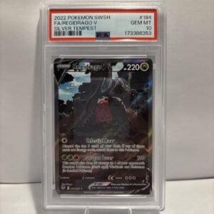 2022 POKEMON SWORD & SHIELD SILVER TEMPEST #184 FULL ART/REGIDRAGO V PSA 10