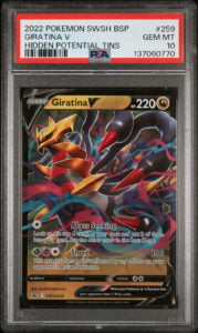 2022 Pokemon Giratina V SWSH 259 Black Star Promo Hidden Potential Tins PSA 10