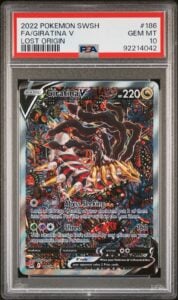 2022 Pokemon SWSH Lost Origin #186 Giratina v Alt Art Gem Mint PSA 10