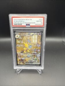 2023 Pokemon Mew EN ALAKAZAM EX 201/165 Special Illustration Rare PSA 10 Gem MT