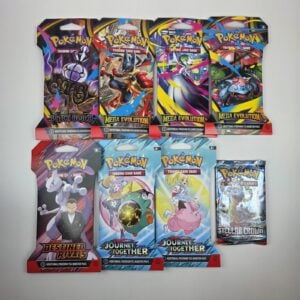 8 Pack Of Pokemon Booster Packs – Mega Evolution, Destined Rivals, Stellar Crown