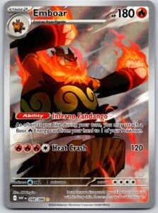 Emboar 098/086 Holo Illustration Rare White Flare Pokemon Near Mint