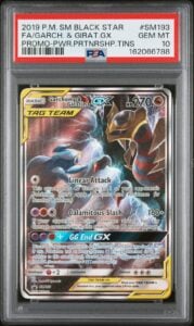 Garchomp & Giratina GX SM193 Tag Team Pwr Partnership Tin Promo GEM MINT PSA 10