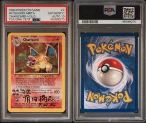 Mitsuhiro Arita Signed Charizard Base Set Card Pokemon PSA/DNA 10 GEM MINT AUTO