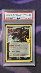 POKEMON UMBREON 2021 CELEBRATIONS CLASSIC COL. #17 GOLD STAR POP SERIES 5 PSA 10
