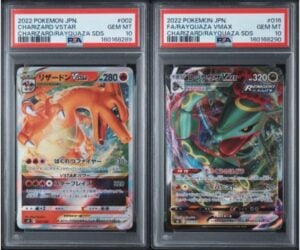 PSA 10 Charizard VSTAR & Rayquaza VMAX Pokemon Special Deck 2 Card Set