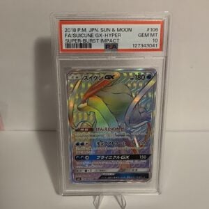 PSA10 Pokemon TCG Suicune GX Hyper Rare Full Art Rainbow Holo JPN 2018 106/095