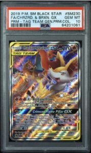 Pokemon 2019 Charizard Braixen GX SM230 Tag Team SM Black Star Promos PSA 10