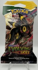 Pokemon EVOLVING SKIES Umbreon Artwork Factory Sealed SLEEVED Booster Pack
